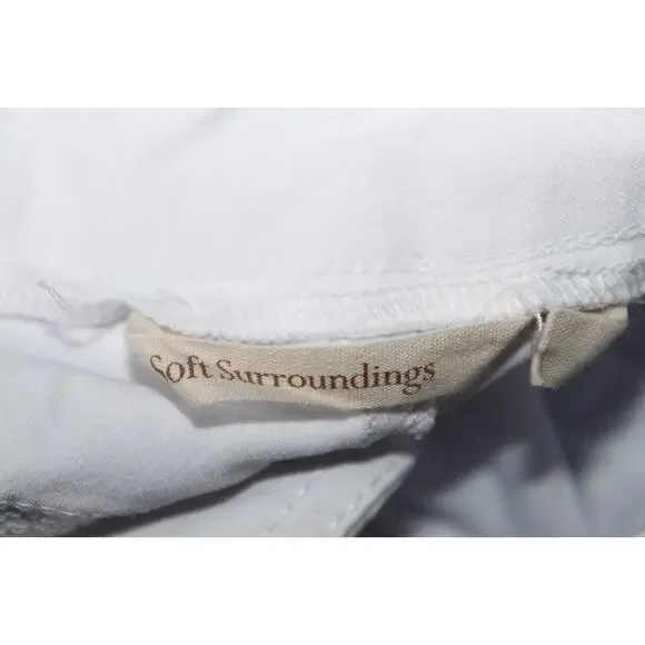 NWT Soft Surroundings Super Stretch Lattice Capri Pull On Pants Wht Plus Size 1X - Picture 7 of 13